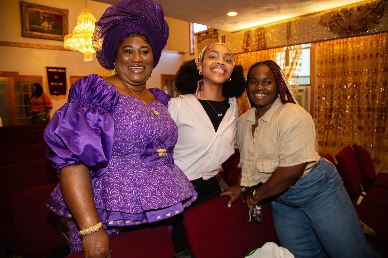 Three generations of women sharing a joyful moment together